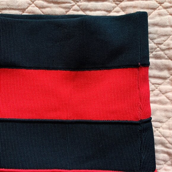 TRISTAN - Bold Stripes Pencil Skirt – Red & Black - size medium - Picture 5 of 7